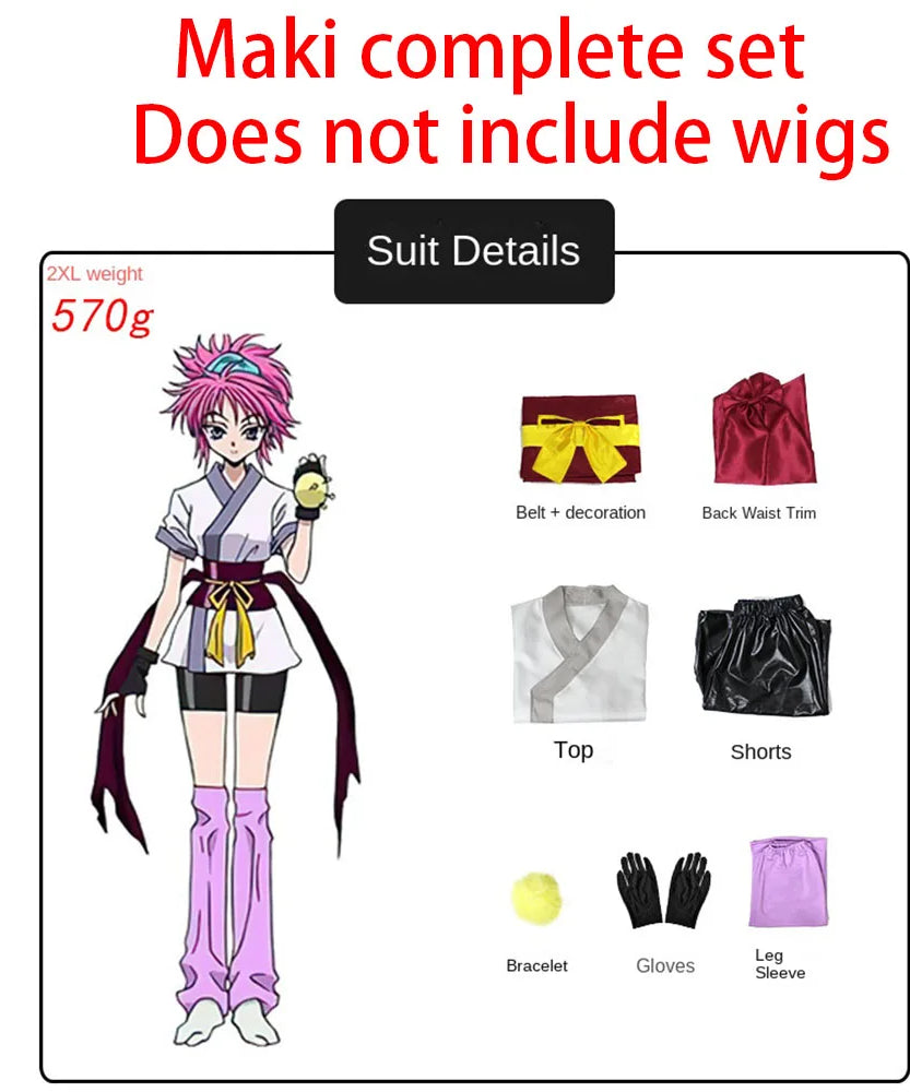 Machi Komacine Cosplay Costume Pink Wig Halloween Carnival Costumes for Women Anime Cosplay Outfits Dress