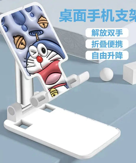 Doraemon mobile phone desktop stand cute personality portable folding lazy tablet telescopic universal holiday gift