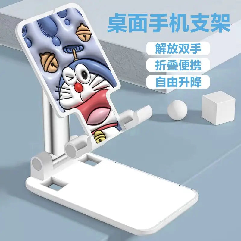 Doraemon mobile phone desktop stand cute personality portable folding lazy tablet telescopic universal holiday gift
