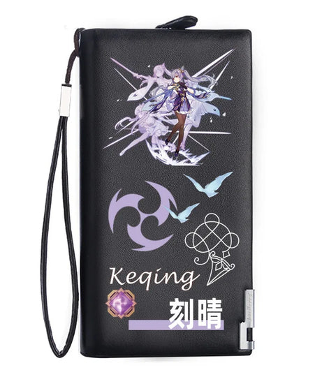 Genshin Impact Mondstadt Anime Peripheral New Zipper PU Wallet Handsome Personality Boy Print Coin Purse Short Card Pack Holiday