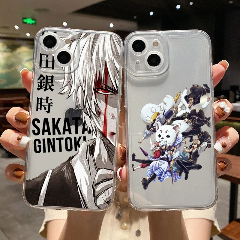 Comics Gintama Gintoki Sakata Phone Cover For iPhone 11 12 13 14 15 16 17 Pro Max 17AIR 16 Plus Clear Soft Silicone TPU Case