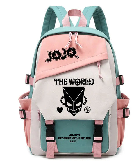 Kujō Jōtarō Anime JoJo's Bizarre Adventure Backpack Student School Bag Canvas Teens Outdoor Travel Backpack Fashion Gift