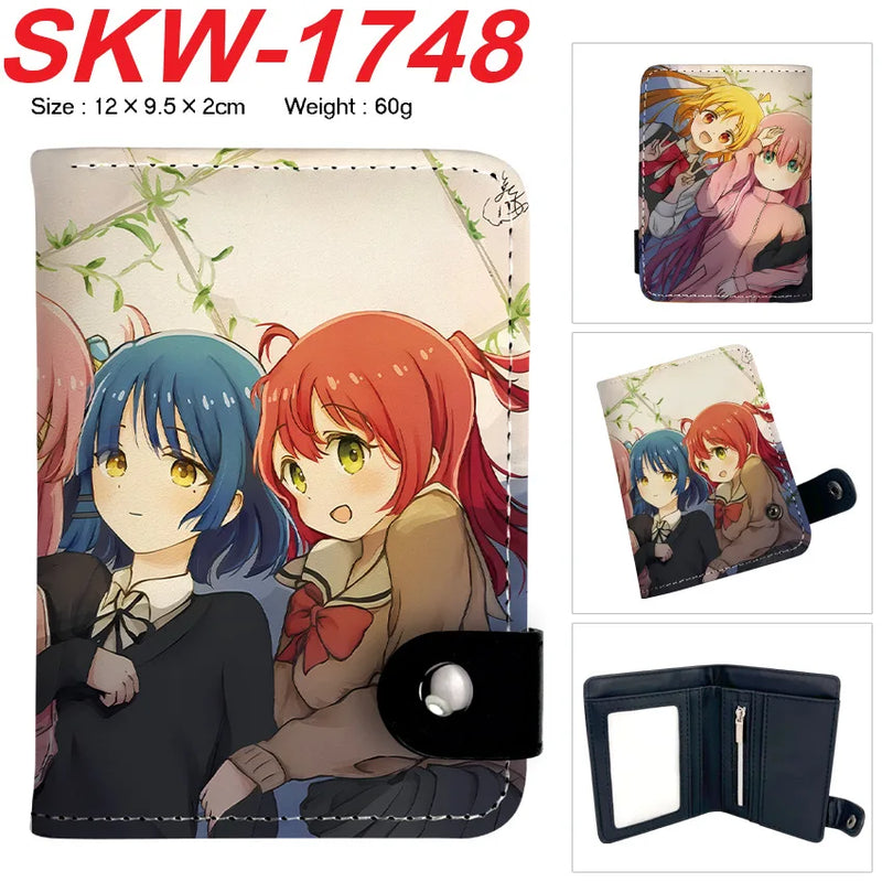 BOCCHI THE ROCK! Anime Yamada Ryo Synthetic Leather Short Men Wallet Gotoh Hitori Card Holder Purse