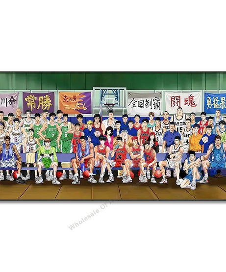 Slam Dunk Wall Art – Sakura Path Anime Mural for Bedroom or Living Room