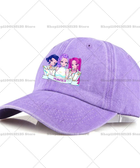 Kpop Demon Hunteres Baseball Cap for Girls Boys Summer Adjustable Sun Hat Anime Cute Retro Sunbonnet Adult Women Headgear Gift