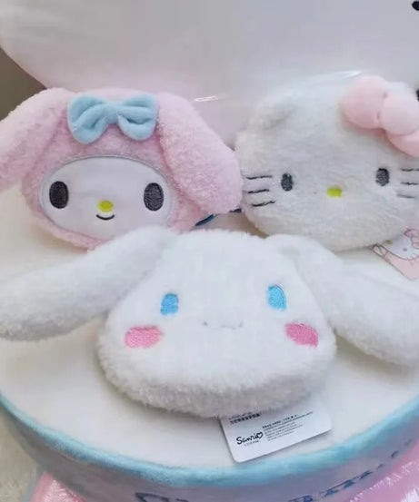 Sanrio Hello Kitty Plush Coin Purse Coin Purse Zipper Coin Purse USB Wired Headset Mini Bag Key Bag Children's Birthday