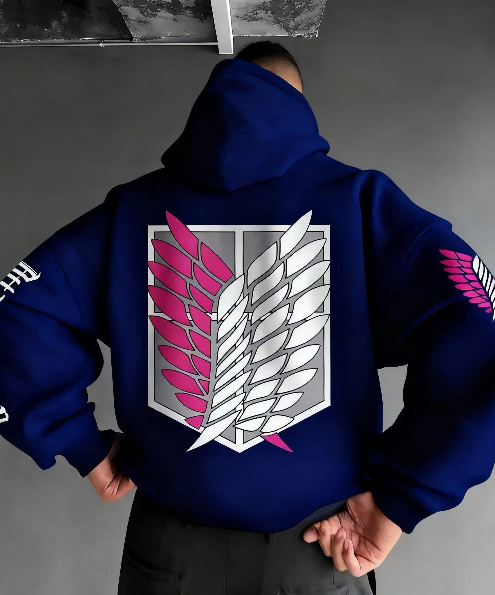 Oversized Casual Attack on Titan Anime Hoodie Men Women Wings Print Spring Autumn Pullover Sweatshirt Streetwear Fashion