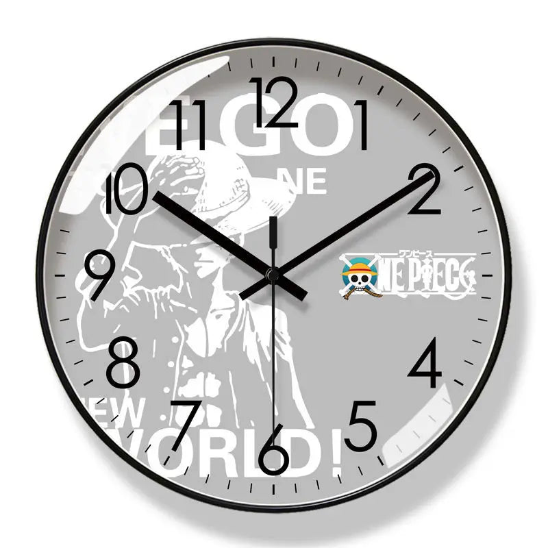 One Piece Wall Clock – Luffy, Zoro & Chopper Silent Quartz Anime Home Decor