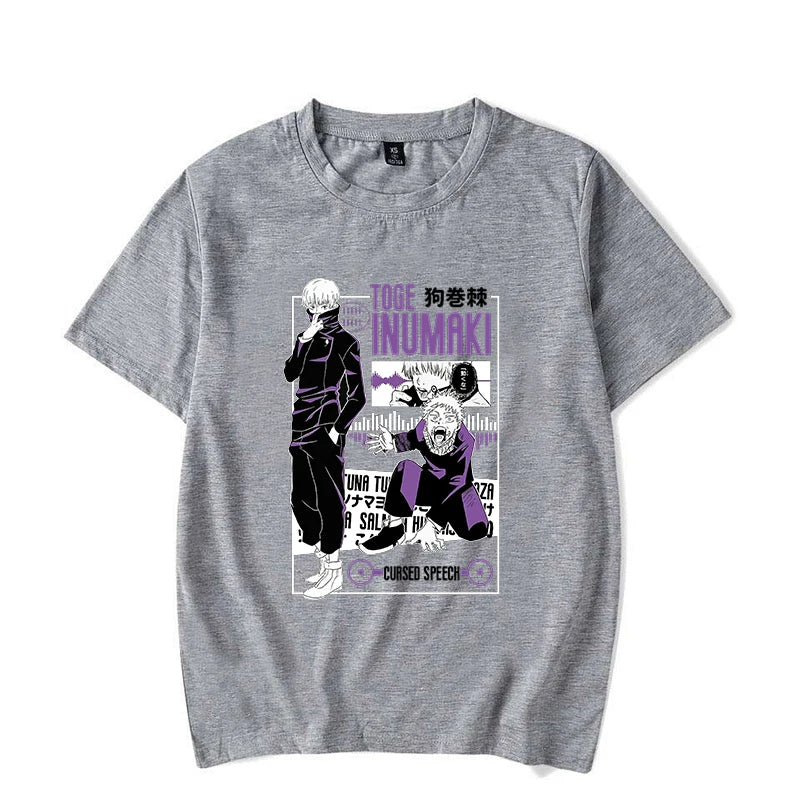 Hot Anime Inumaki Toge Graphic Short Sleeve T-Shirts For Women Men Shirts Loose T-Shirt Casual Summer T-Shirts Plus Size Tops