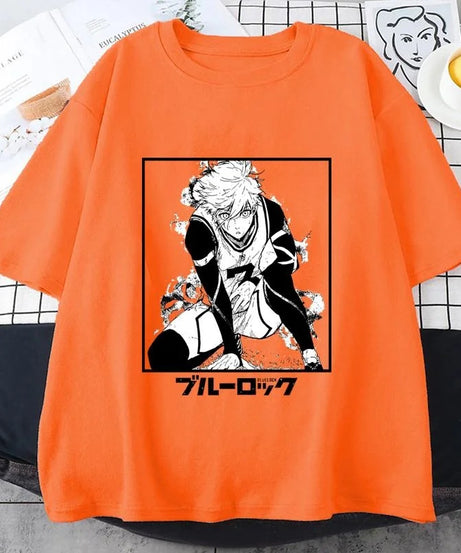 Anime Blue Lock T Shirt Seishiro Nagi Graphic Print Short Sleeve Unisex Streetwear Casual Personality Anime Harajuku Tees Tops