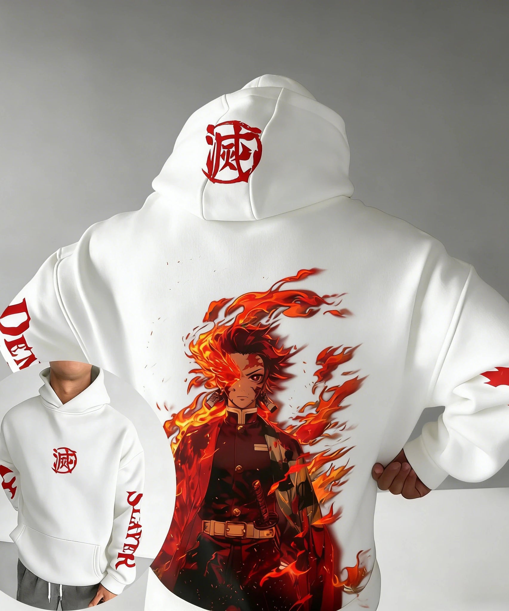 Demon Slayer Spring/Summer Unisex Hoodie New Tanjirou Anime Printed Street Hip Hop Oversized Loose Casual Parent-child Top