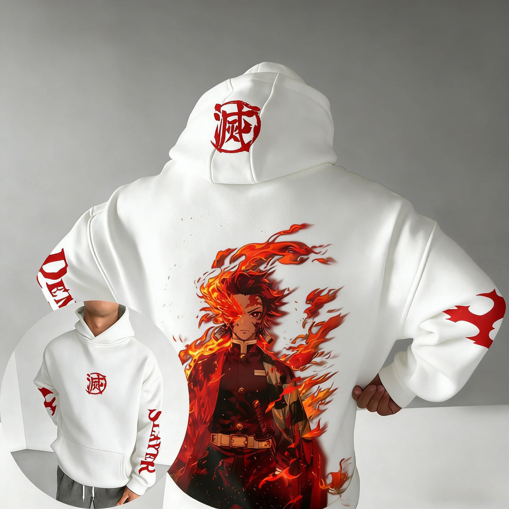 Demon Slayer Tanjiro Hoodie — Oversized Print Pullover