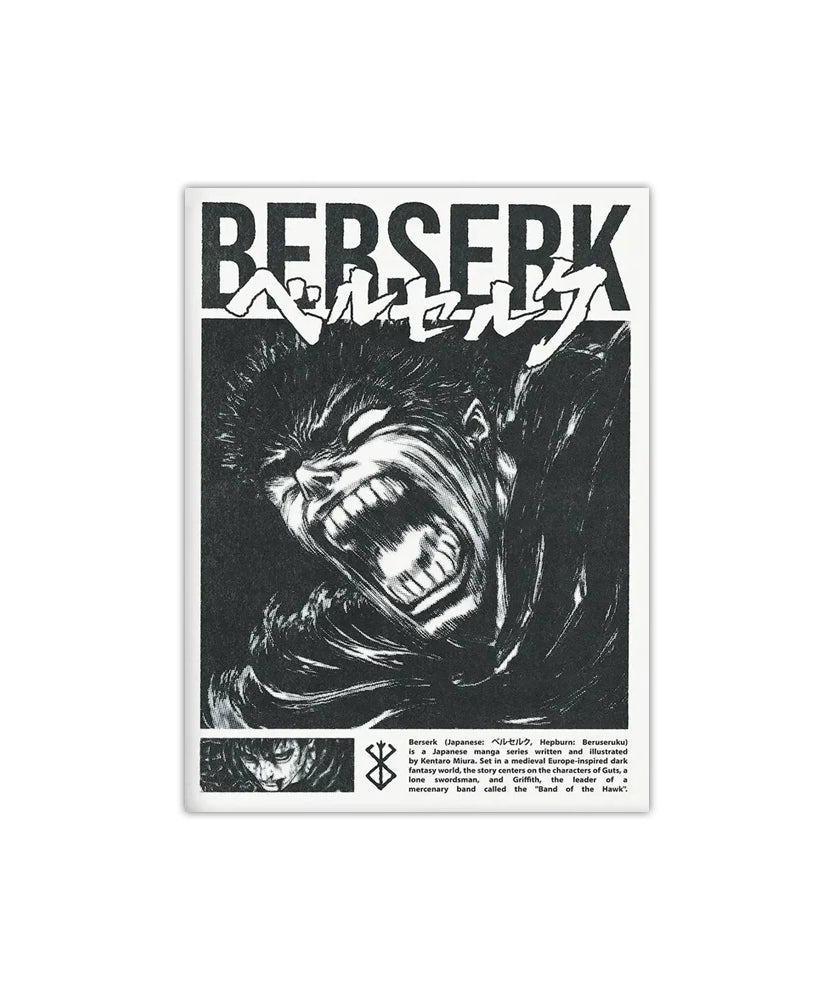 1PC Unframed Manga Posters Canvas Painting Retro Guts Griffith Anime Minimalist Wall Art Prints Home Bedroom Living Room Decor