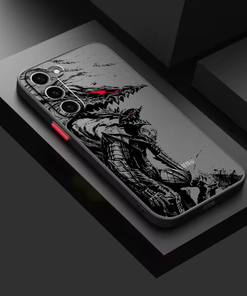Berserk Anime Frosted Art Case – Samsung Galaxy S24–S8 Plus | Ultra | FE | 5G