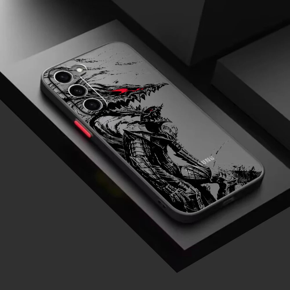 Berserk Anime Frosted Art Case – Samsung Galaxy S24–S8 Plus | Ultra | FE | 5G
