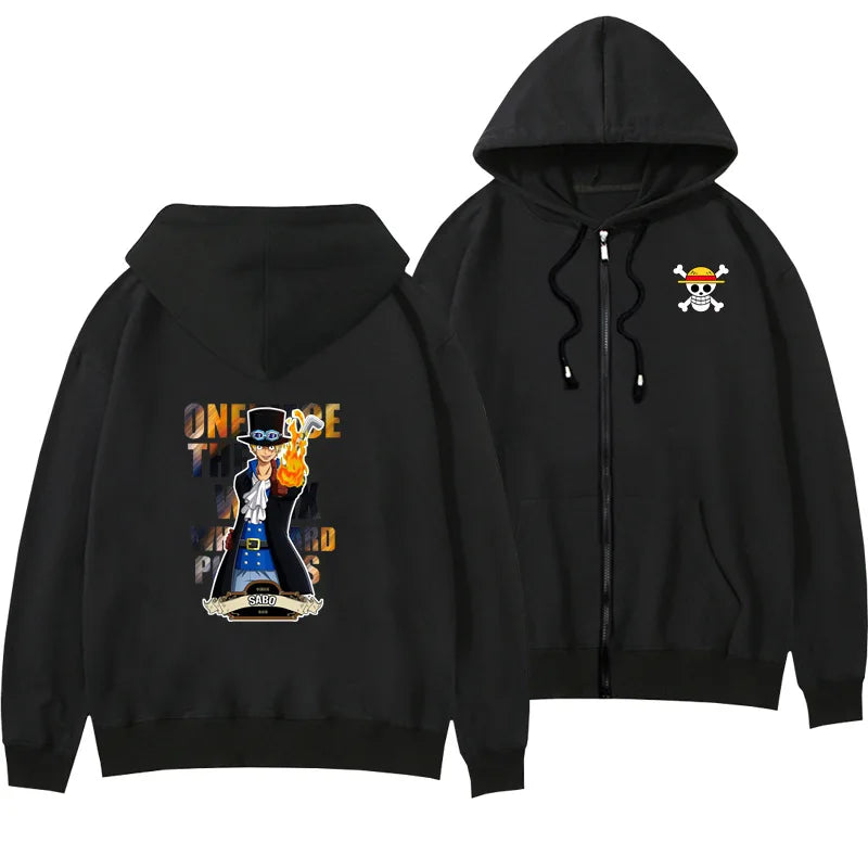 One Piece Anime Women Zip Up Hoodie Jacket Spring Autumn 2New Fashion Mens Sweatshirt Couple Promozed Clothes Coats