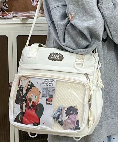 Multifunctional Shoulder Anime Spy × Family Crossbody Bag with Large Capacity for Students To Attend Classes and Tutoring Tote Bag for Girls