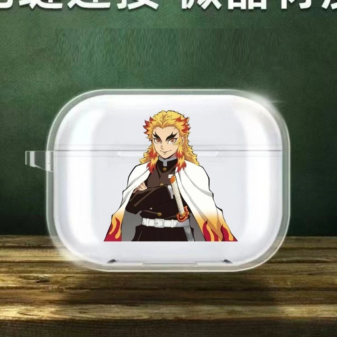 Anime Demon S-Slayer Cool Case Soft silicone TPU Case For AirPods4 Pro 1 2 3 Clear Transparent Bluetooth Earphone Case