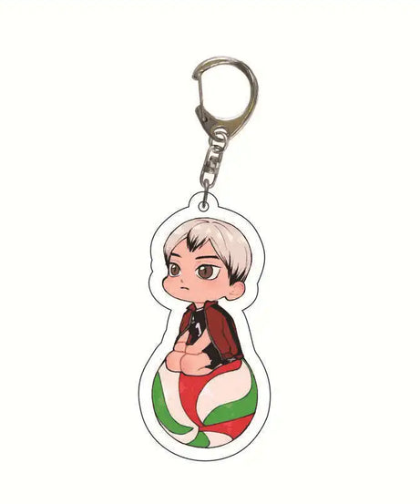 Acrylic Haikyuu Hinata Shoyo Tobio Kageyama Anime Keychain Jewelry Campus Related Products Cultural Friends Gift Bag Charms New