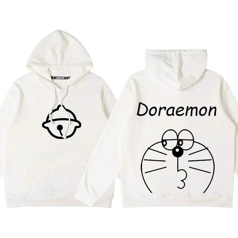 Doraemon Anime Hoodie – Cute Couple & Teen Pullover Jacket