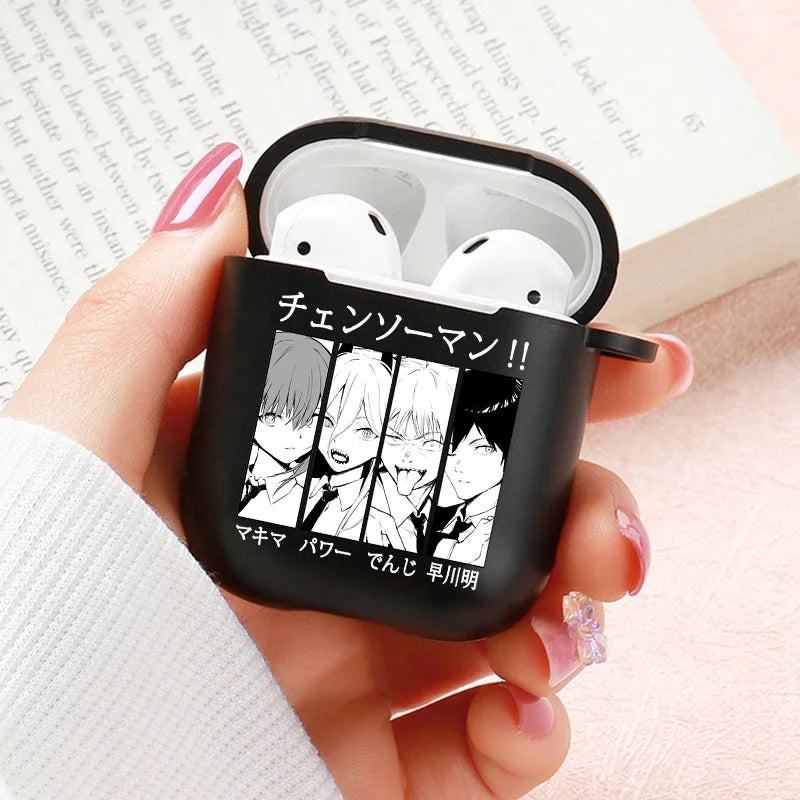 Anime Chainsaw Man Airpods Case for Apple Airpods Pro 2 1 2 3 Protective Denji Makima Aki Pochita Airpods Pro Case