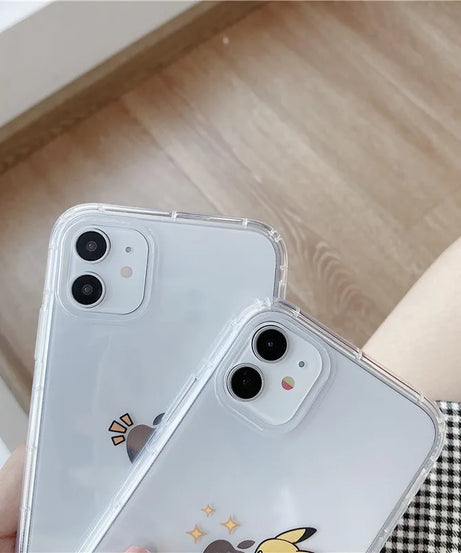 Pokemon Pikachu Phone Case for iPhone 13 12 11 14 15 Pro Max Clear Cover Case