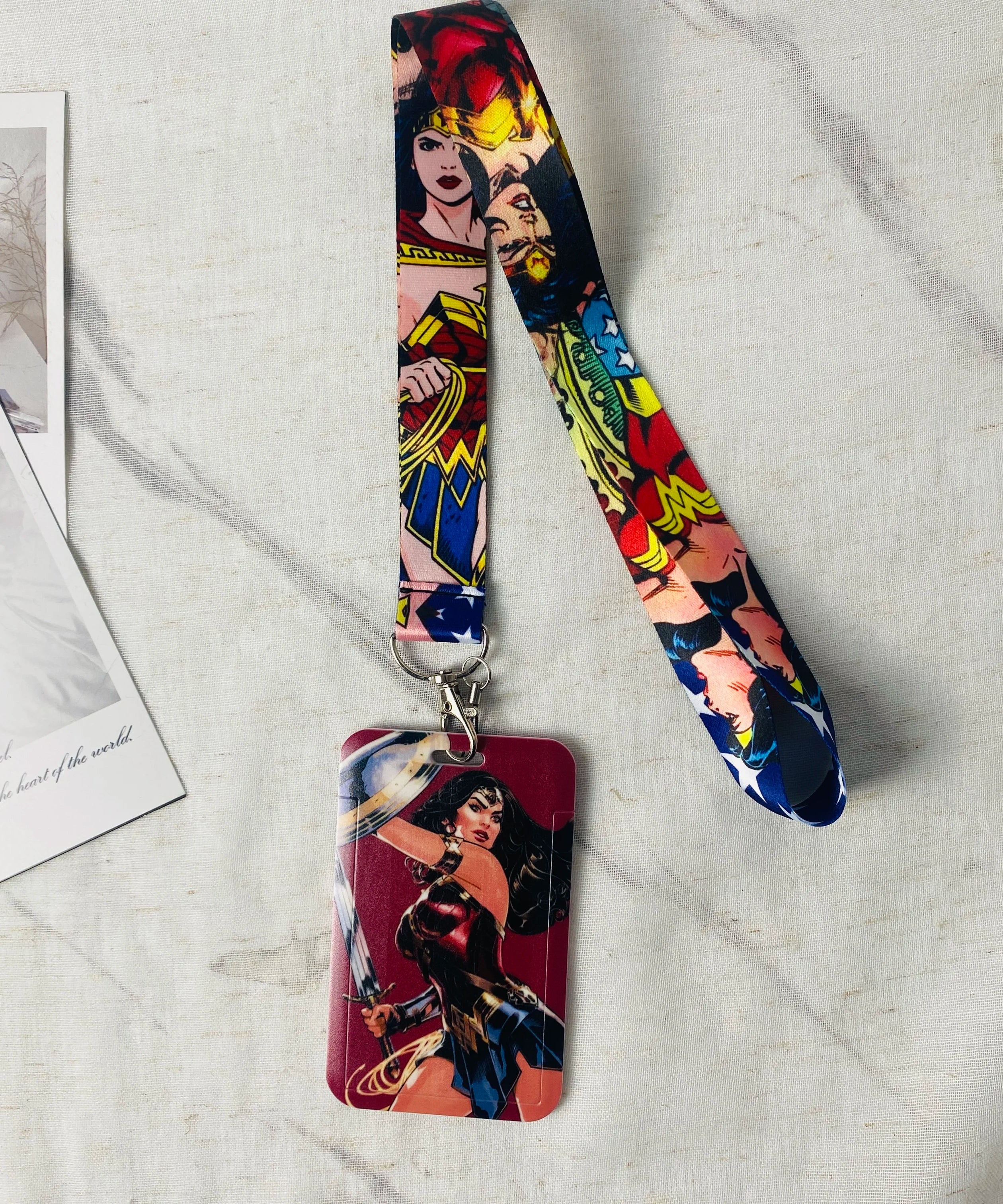 Anime Characters Card Holder Lanyard Keychain ID Credit Bus Card Cover Hang Rope Lariat Lanyard Key Rings Fans Gifts