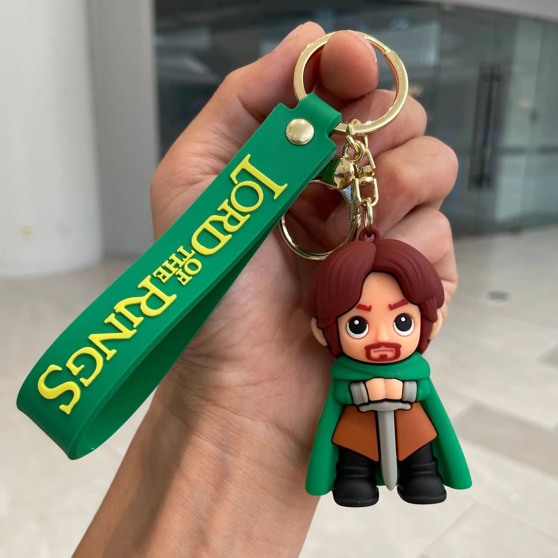 Movie Lord Rings Keychain Anime Doll Figure Car Keyring PVC Doll Pendent Bag Jewelry Accessories Toy Kid Xmas Decora Gift