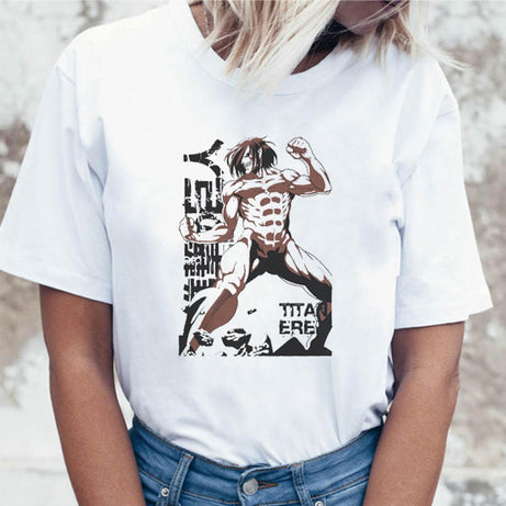 Best Eren Yeager FoundingTitan Anime T-shirt Oversized Female Tee