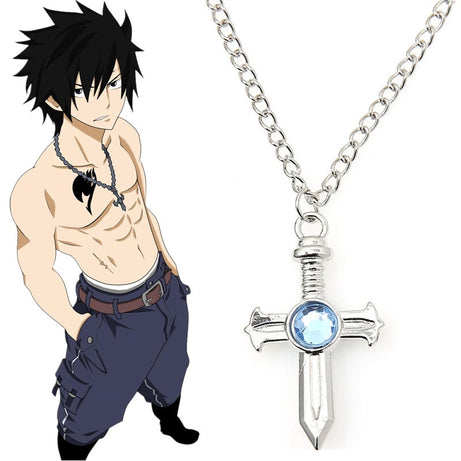 Fairy Tail Cross Necklace Pendant Cosplay Anime Accessories High Quality