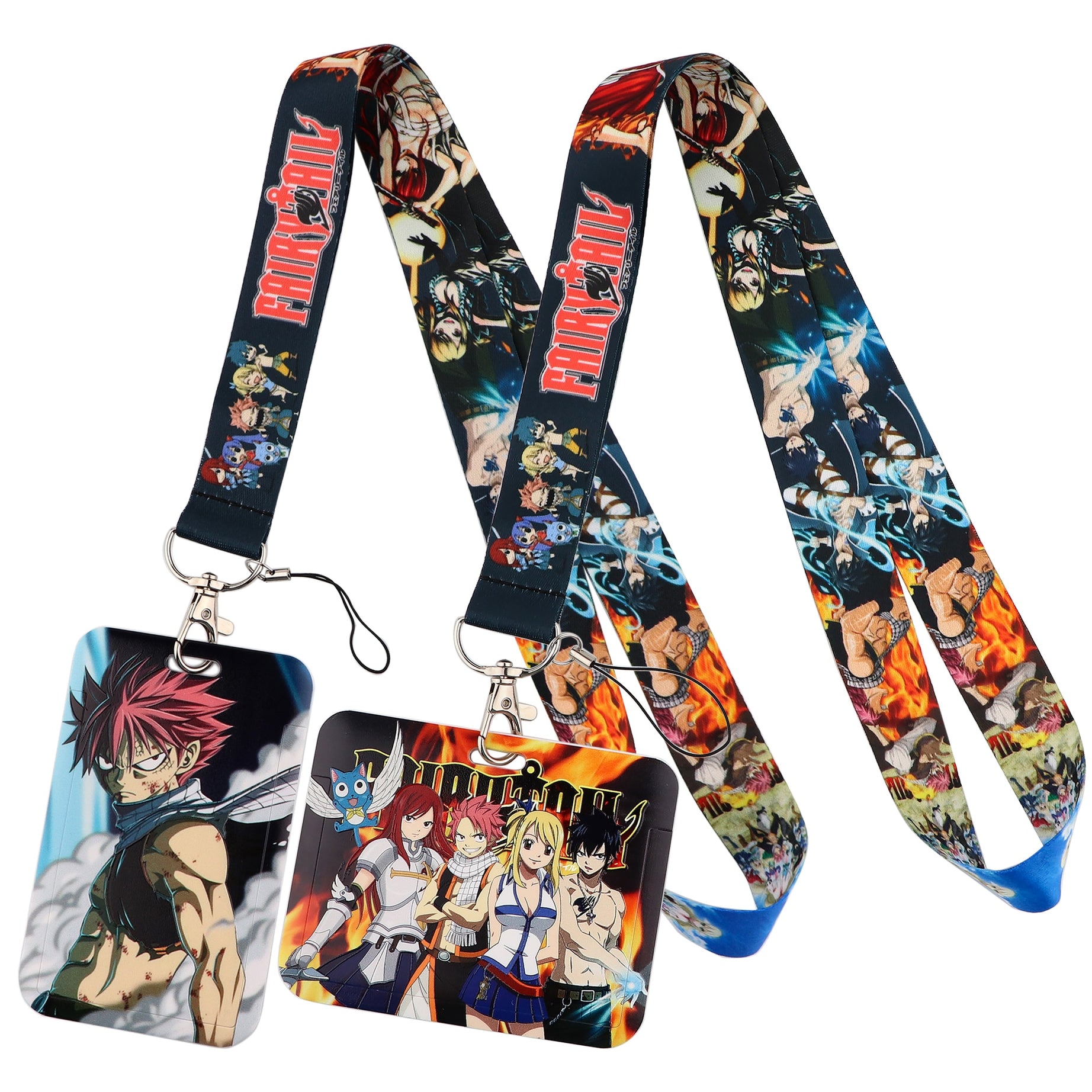 FAIRY TAIL Lanyard For Keys ID Credit Bank Card Cover Badge Holder Phone Charm Lanyard Keychain Accessories High Quality