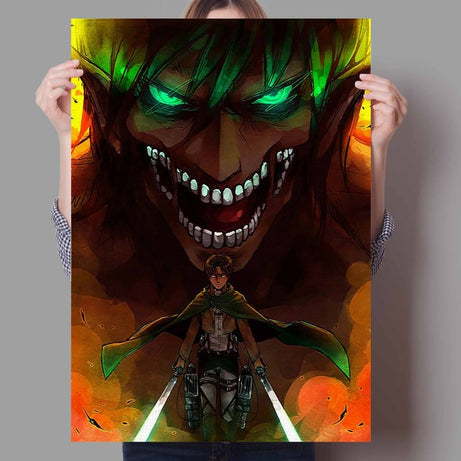 Attack On Titan Decoration Mural Japanese Anime Accessories Color Poster Canvas Painting Room Wall Art Prints Home Decor