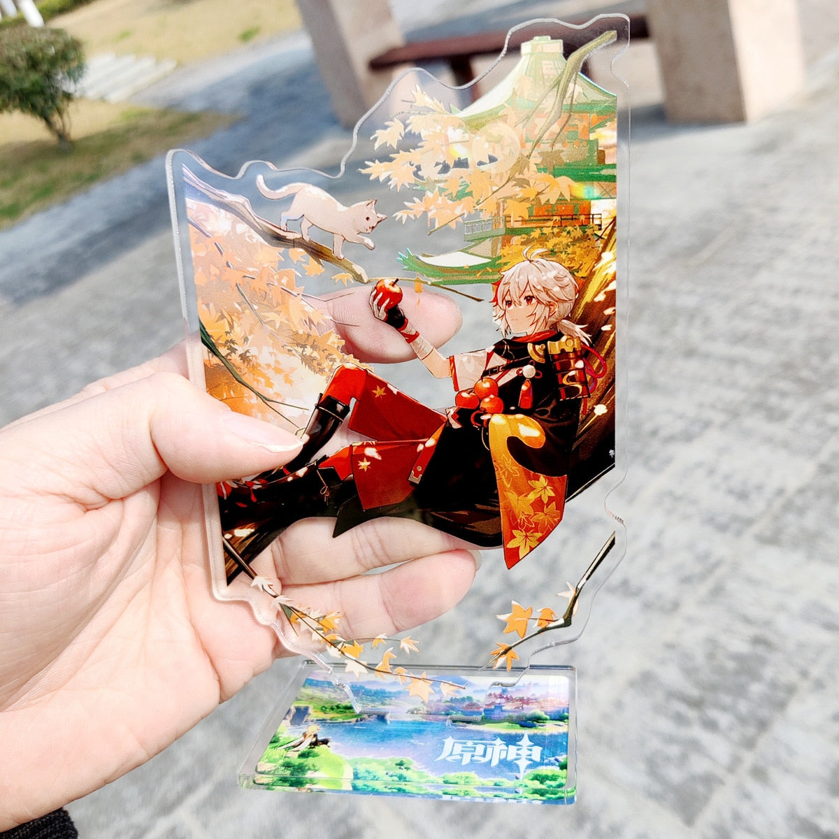 Anime Game Genshin Impack Xiao Hutao Zhongli Otto Figures Accessories Acrylic Stand Bracket Tabletop Decoration Friend Gifts