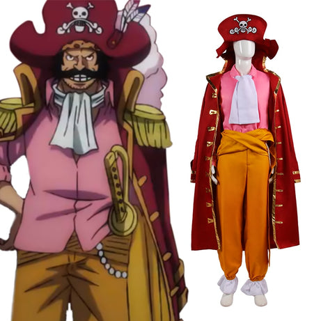 Anime One Piece King Pirates Gol D Roger Costume Cosplay Uniform Suit Set Outfit Festival
