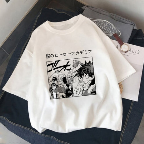 Women T-Shirts Anime My Hero Academia Manga Cute Anime T-Shirt High Quality