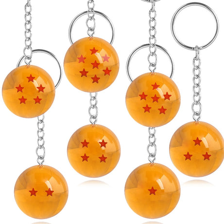 Anime Dragon Ball Series Keychain Charms Accessories 1 2 3 4 5 6 7 Star Dragon Balls Cosplay Keyring Pendant Holder Toys Gift