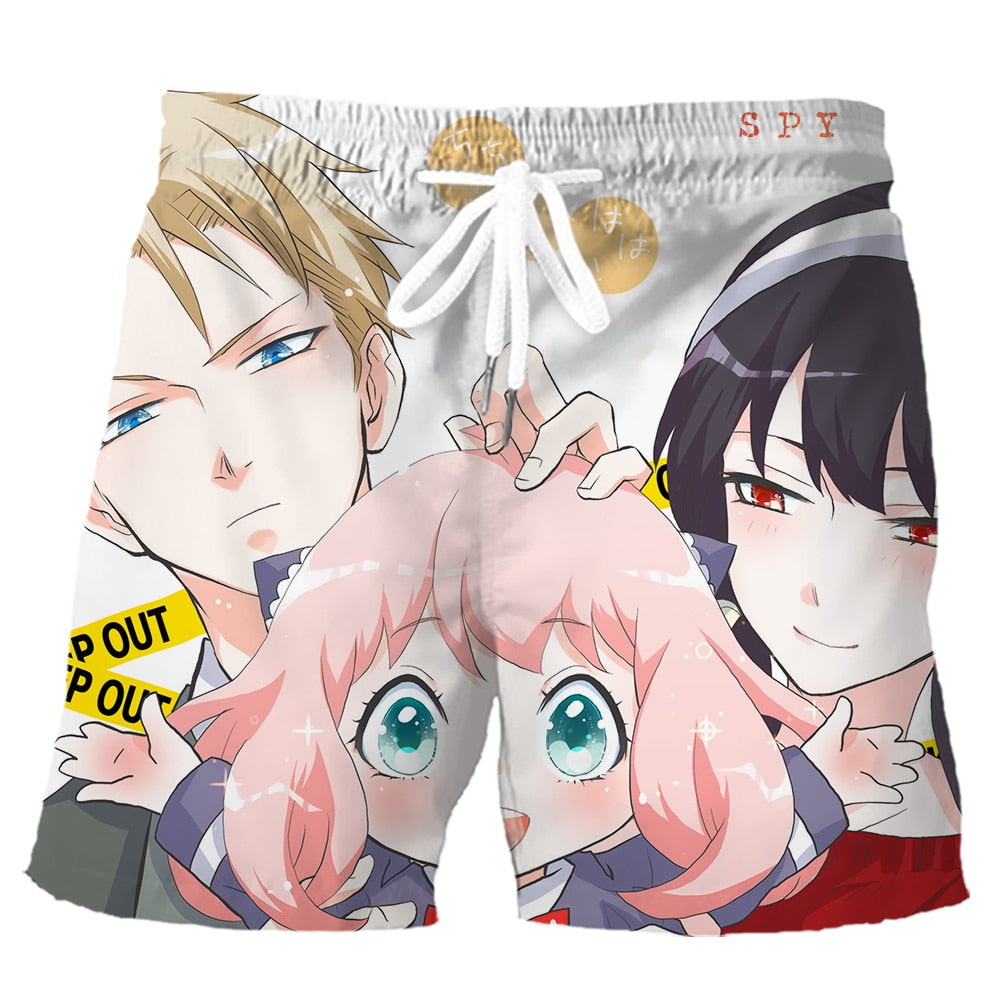 Spy x Family Forger Family Kwaii Anya Forger Printed Shorts 3D Graphic Anime Pants Shorts Sports Pants