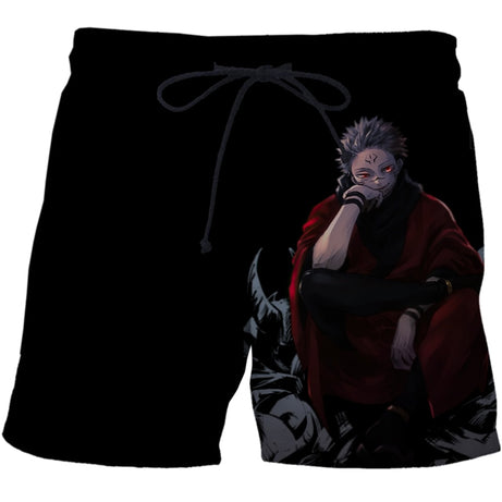 Anime Shorts Pants Sukuna Jujutsu Kaisen 3D Casual Pants Shorts High Quality