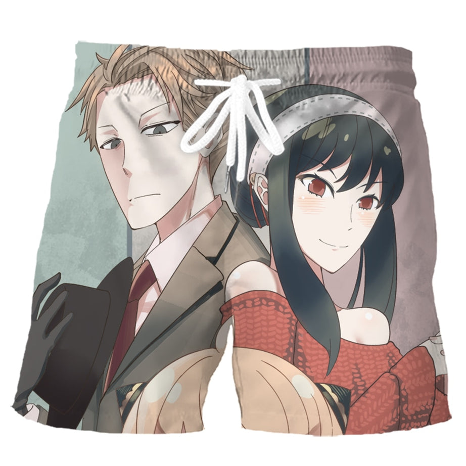 SPY x FAMILY Loid and Yor Forger Printed Shorts 3D Graphic Anime Pants