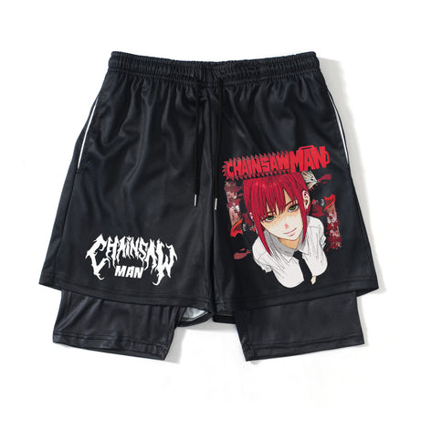 Best Chainsaw Man Makima Cute Sports Shorts 2 in 1 High Quality