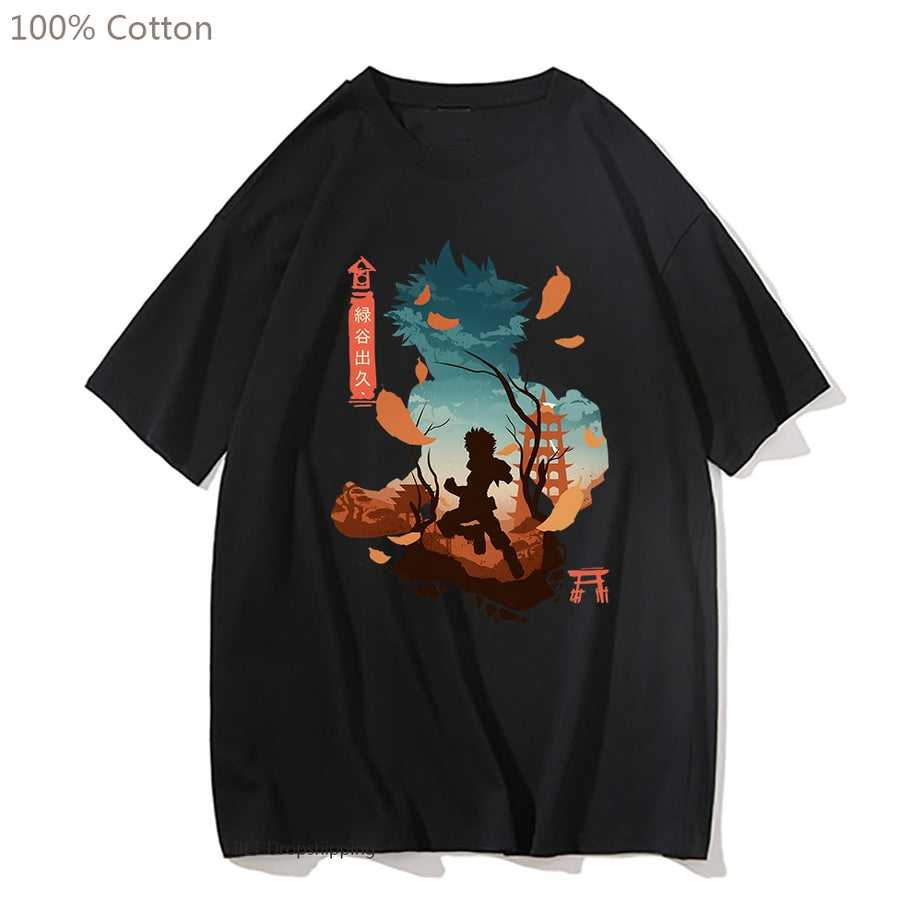 Izuku Midoriya Deku T-shirt My Hero Academia Cute Anime T-Shirt Casual Harajuku Streetwear Cotton