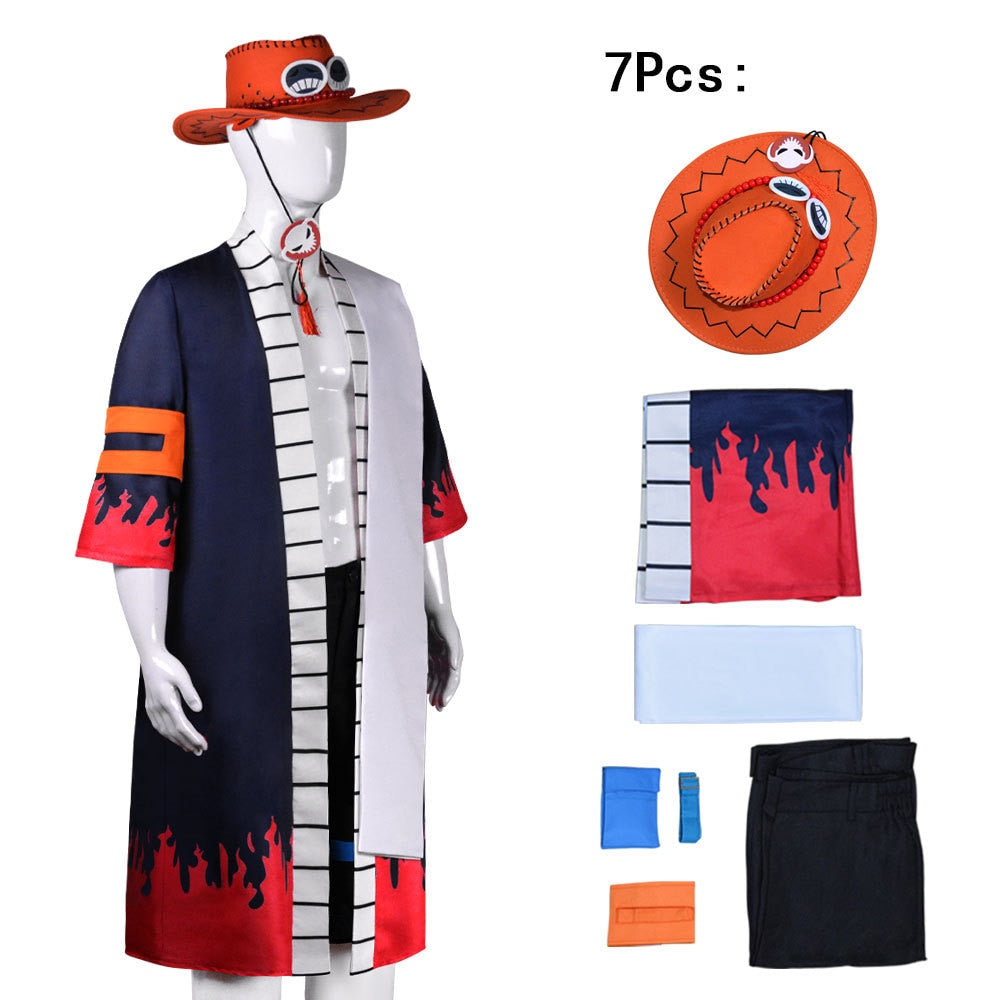 One Piece Portgas·D·Ace Anime Cosplay Costumes High Quality