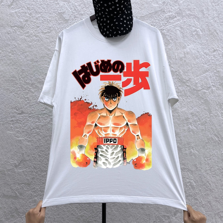 Anime Hajime No Ippo Kamogawa Boxing Gym T Shirt Men Women Makunouchi  Takamura KGB Graphic T-Shirts Clothing Harajuku Streetwear 