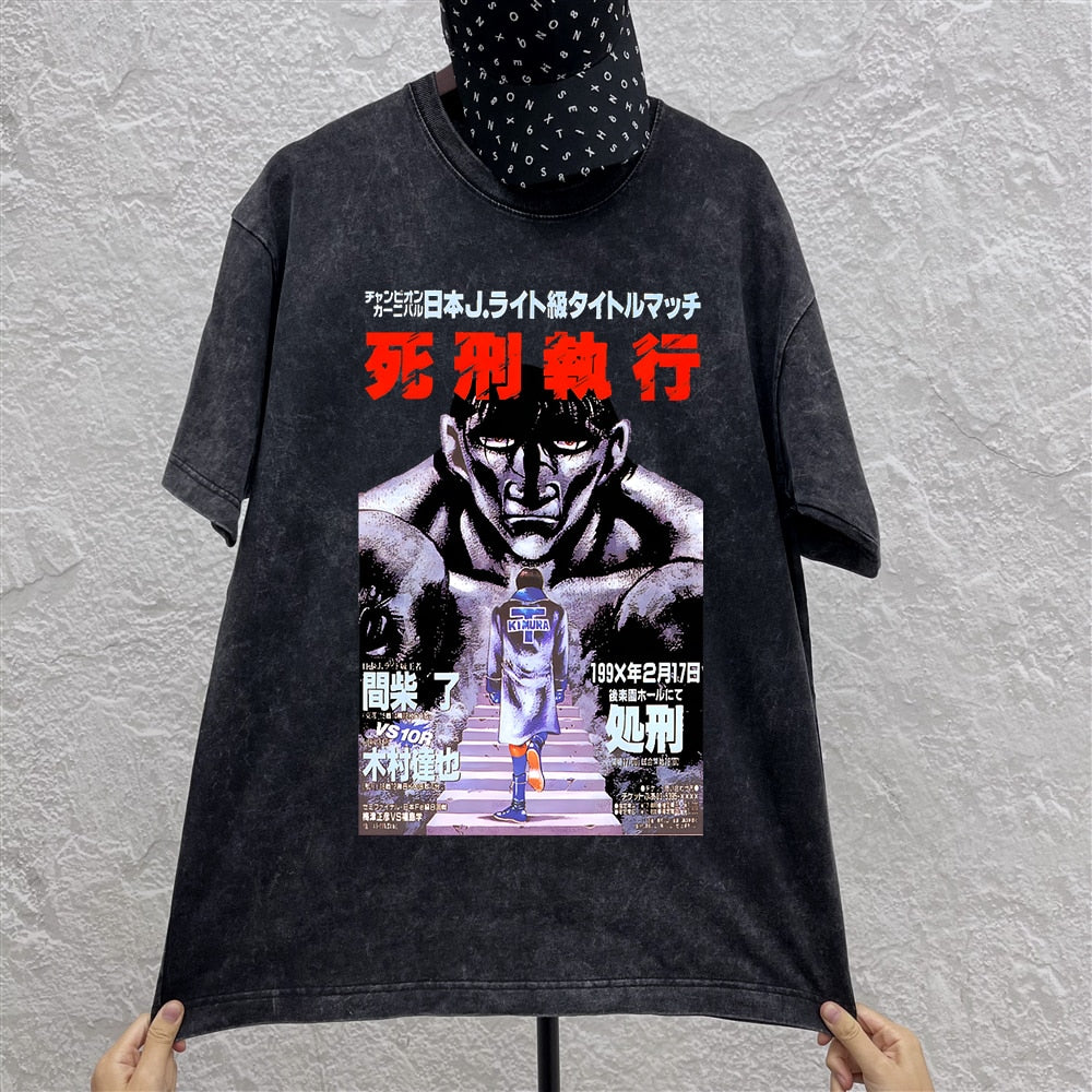 Anime Hajime No Ippo Kamogawa Boxing Gym T Shirt Men Women Makunouchi  Takamura KGB Graphic T-Shirts Clothing Harajuku Streetwear 