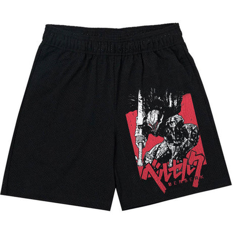 Casual GYM Shorts Anime Berserk Shorts for Summer Mesh Breathable Quick Drying Short Pants