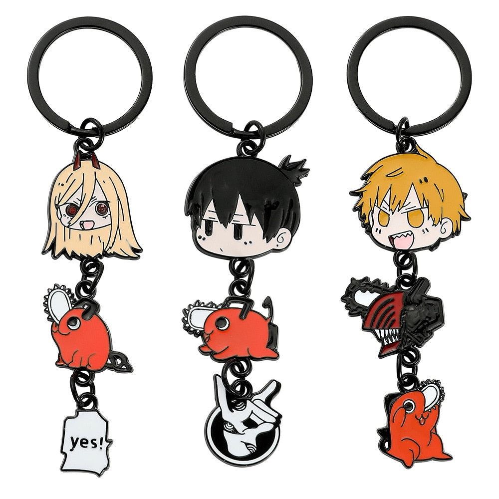 Chainsaw man Enamel keychain Key Holder Chain Jewelry Accessories Handbag Gifts