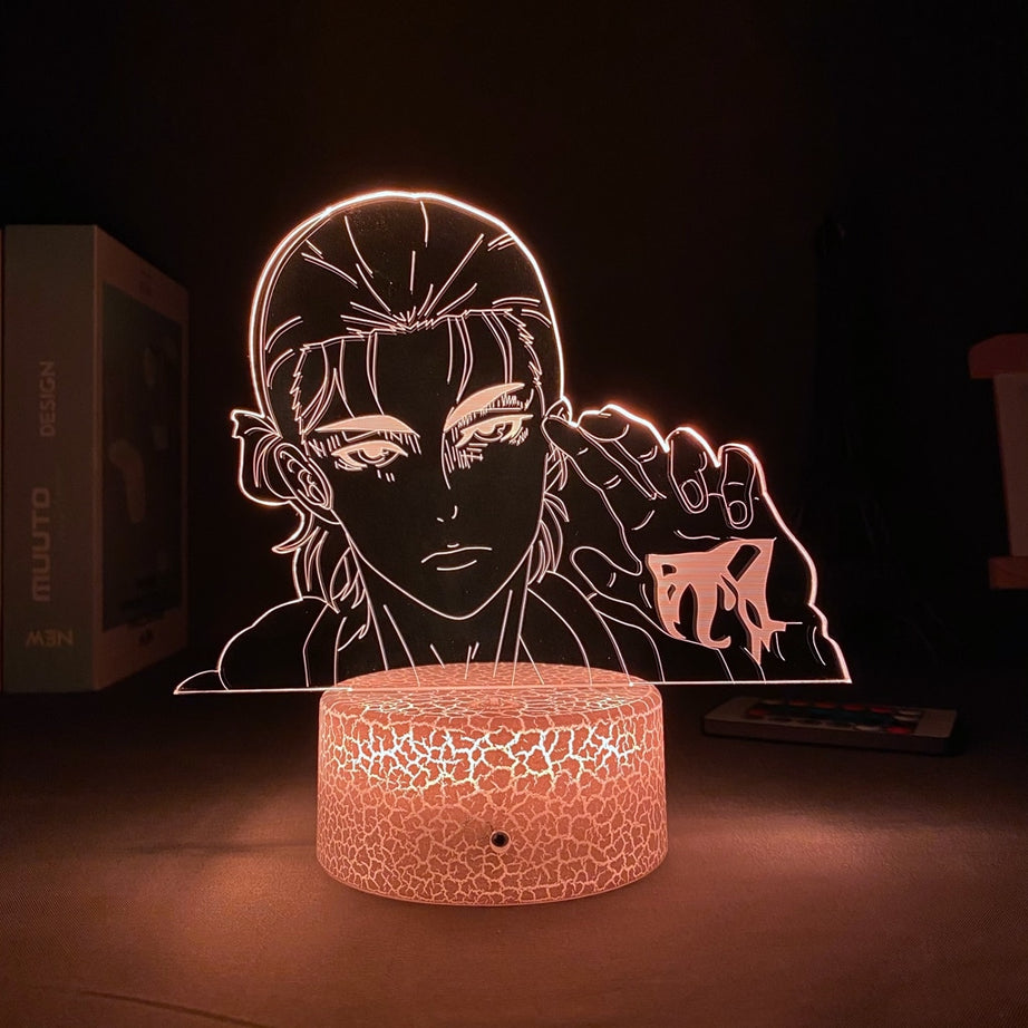 Anime Attack on Titan Levi Ackerman Figure Led Panel Lights for Home Decoration Desk Lamp Base Pattern Board Sold Separately