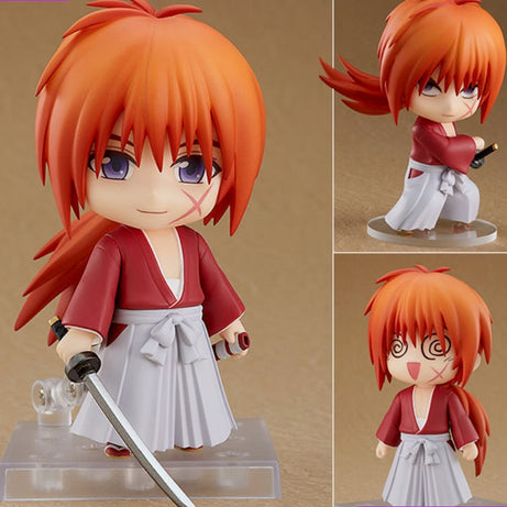 100% Original: Kenshin Himura Q Version Figma PVC Action Figure - Anime Figure