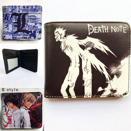 Anime DEATH NOTE L Lawliet Ryuk Wallet Young Men and Women Short Wallets Fashion PU Purse Cosplay Gift