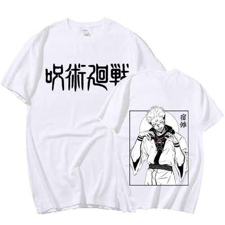 Sukuna T-shirt Jujutsu Kaisen T Shirt Men Short Sleeve Tshirt Tee-shirt 100% Cotton Tee Tops Summer Casual Clothes